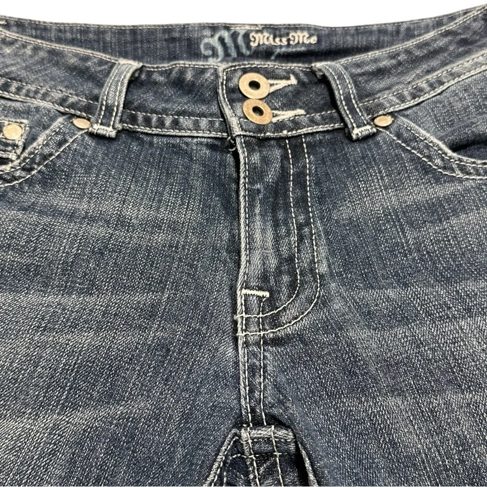 Miss Me Harvard Wash Bootcut Mid Rise Flap Back Pocket Cleo Jeans JP4425